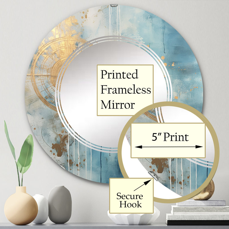 Miroir mural rond Lysan, 24 po x 24 po