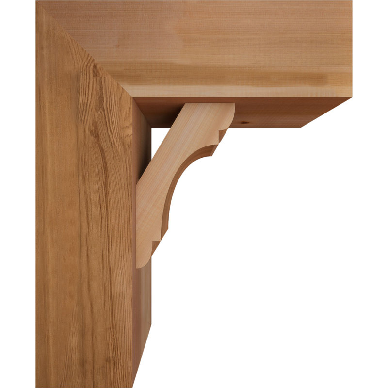 Olympic Block Offset Brace Bracket, 22 x 18, 7 1/2"W Western Red Cedar (Smooth)