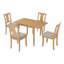 Karoline 5 pièces à abattants avec 4 chaises rembourrées-736615245