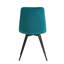 Ensemble de 2 chaises en velours bleu Waltwilder