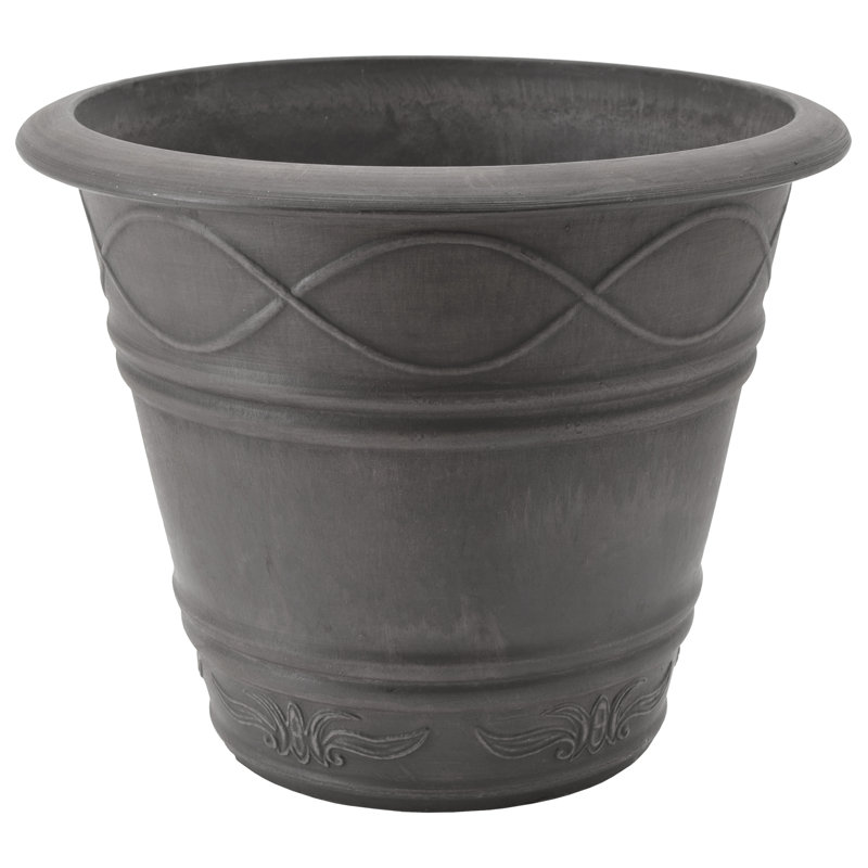 Pot à fleurs en composite Amaryn, Anthracite foncé