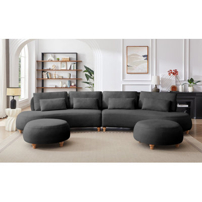 Ajasia Upholstered Curved Sectional Symmetrical