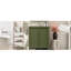 Meuble-lavabo de style rustique de 30 pouces avec lavabo en céramique, poignées de porte dissimulées, tablette réglable et charnières à fermeture en douceur 30 po avec finition olive et tablettes