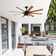 Ceiling Fan With 6 Speed Wind 8 Dual Colours Blades Remote Control Reversible DC Motor With Light