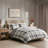 King Comforter Mini - Grey Plaid Style Fill Easy Care Fluffy Cover All Season Use Machine Washable Comfort-121409423