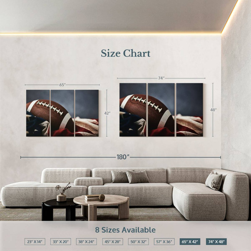 Sireci American Football On Flag, 42" H x 65" W