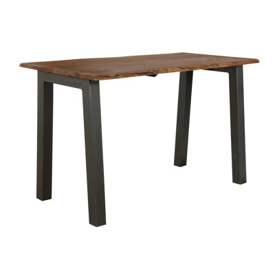 Disalvo Acacia Solid Wood Top Metal Base Dining Table
