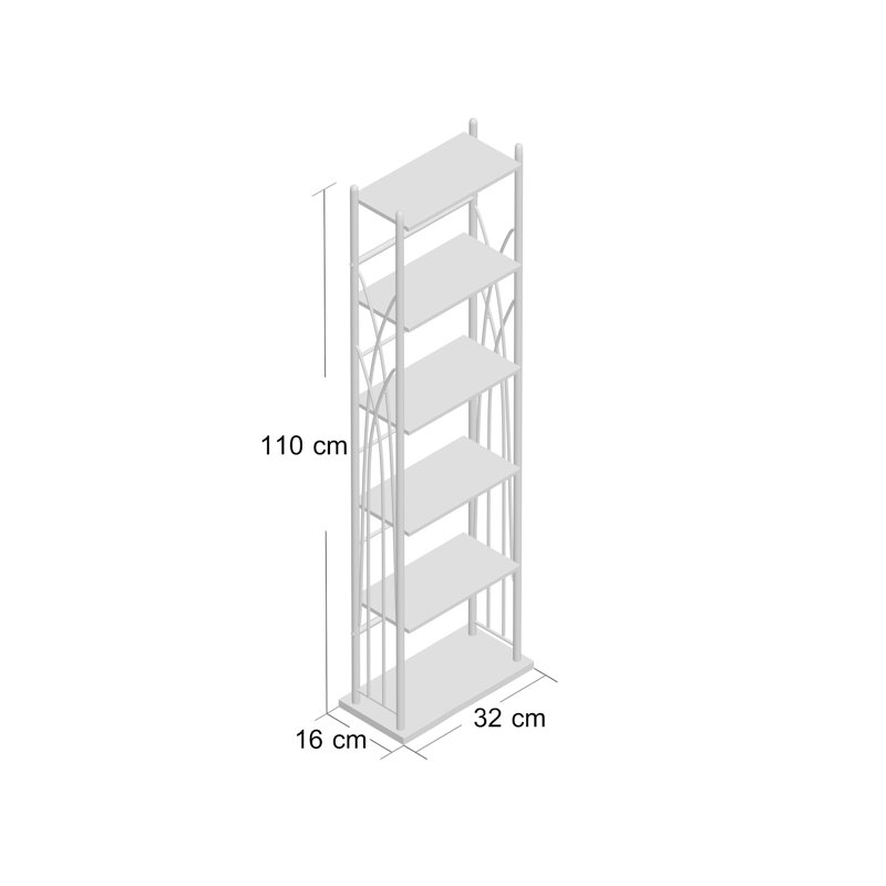 110cm H Media Shelves, Black