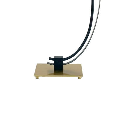 Lampe de table en métal Eclipse Aura - noir mat et or - globe en verre - ensemble de 2