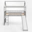 Twin Size Low Loft Bed With Slide-1938407776