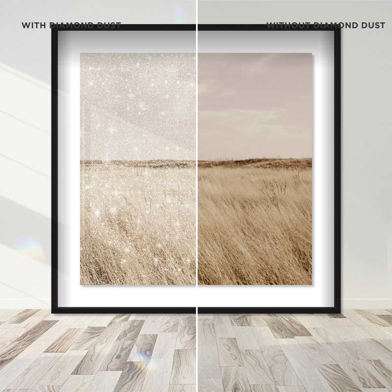 Golden Nature Print by Oliver Gal, 13.5" H x 13.5" W, Black Shadowbox