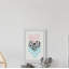 Acklin Crackling Triple Hearts Framed Print-997809700