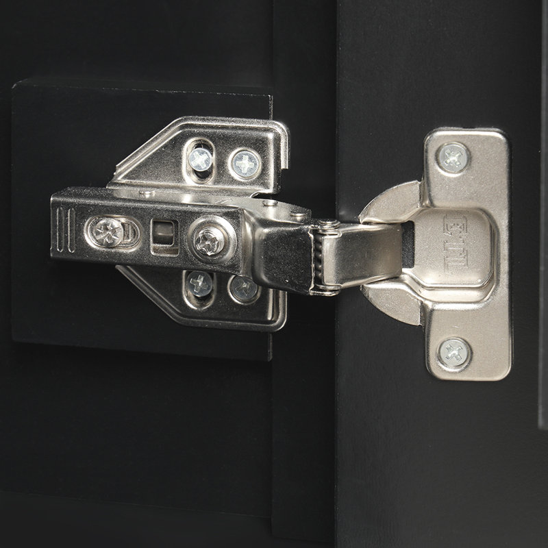Armoire de salle de bain avec lavabo et porte à fermeture douce et tablette ouverte