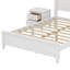 Lit plateforme en bois et deux tables de chevet-432368261-432368263