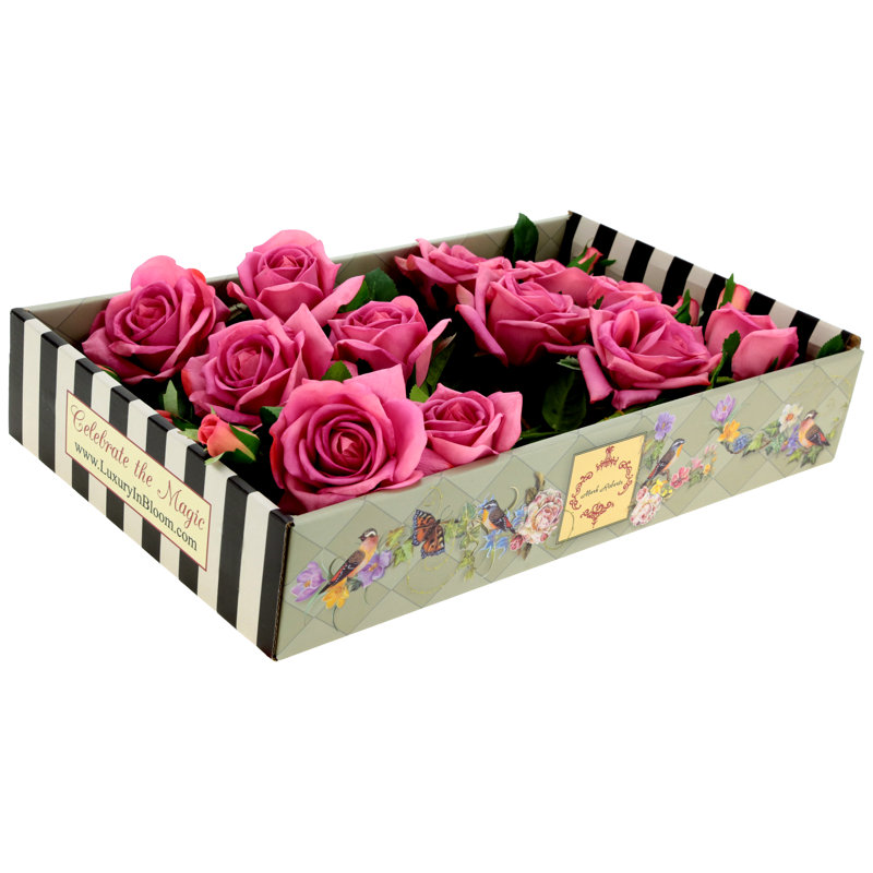 Luscious Garden Rose Natural Touch, Box Of 6 - 31 Inches, Blush