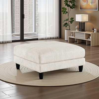 Loowit 40" Modern & Contemporary Fabric Upholstered Modular Ottoman with Versatility for Custom Seating, Foam over Pocket Coils Comfort by Ebern Designs