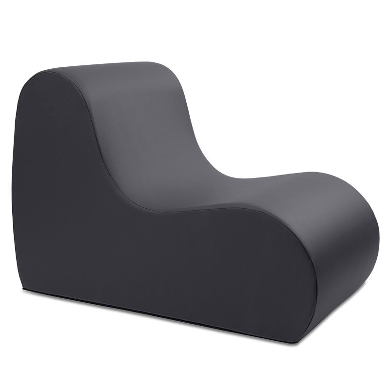Midtown Classroom Chair - Soft Seating - 3 Sizes - Premium Vinyl Cover, Medium - 25" H x 24" W x 35.5" D, Black
