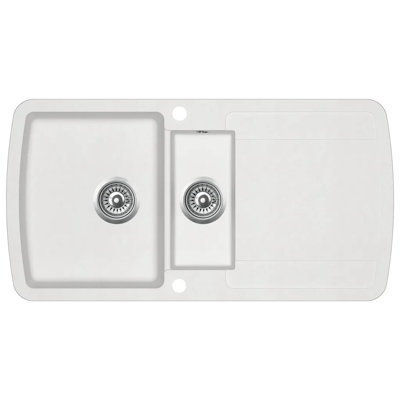 Lolita Granite Kitchen Sink Double Basins White