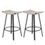 Tabourets de bar à hauteur de comptoir, chaises de cuisine tissées à la main sans dossier avec repose-pieds rond, ensemble de 2 tabourets de pub en PVC pour l'intérieur et l'extérieur