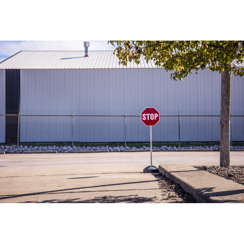 US Weight Sign Kit Post Scratch Resistant Fillable Base and Easy-To-Use Brackets for Signs