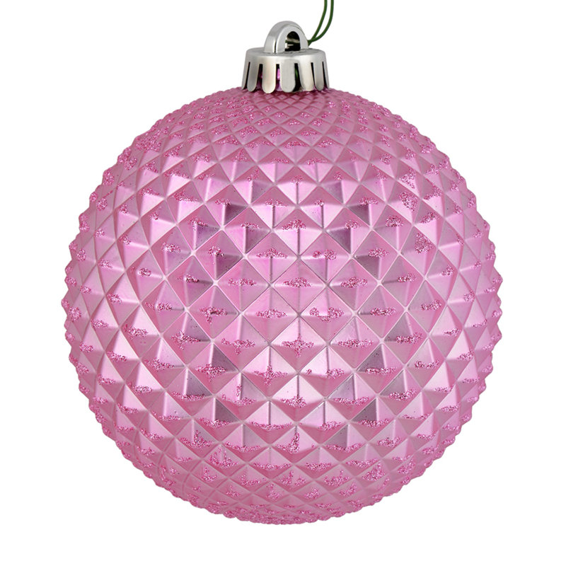 Ornement boule Durian Glitter, Rose