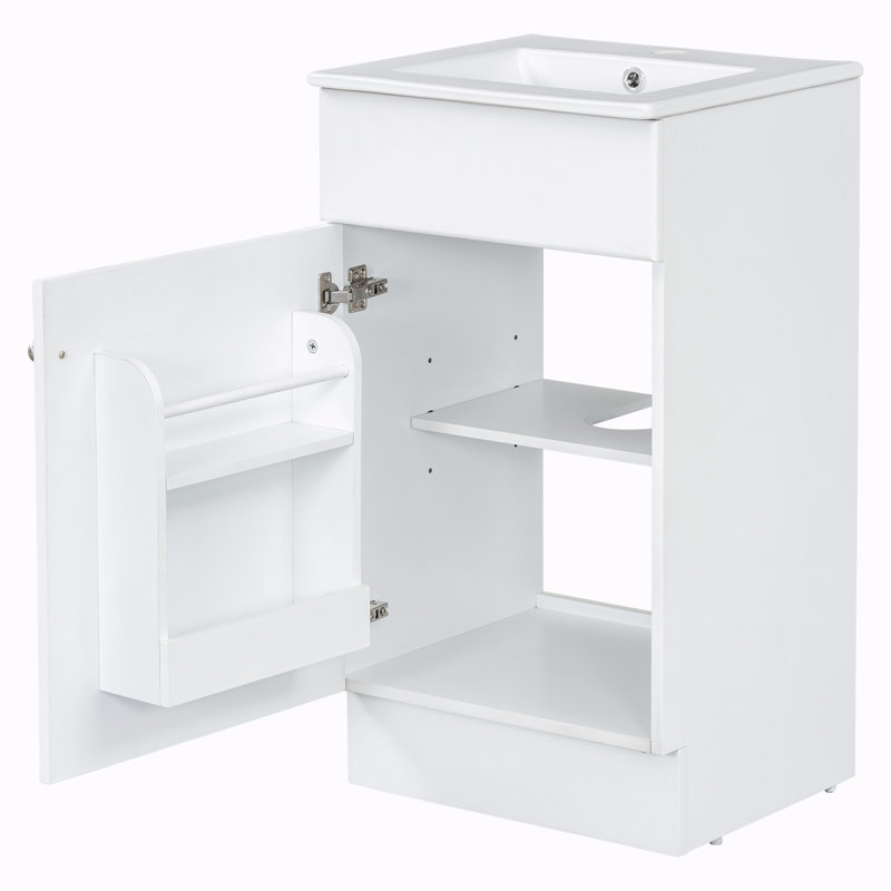 Meuble-lavabo 18 po avec lavabo, Blanc