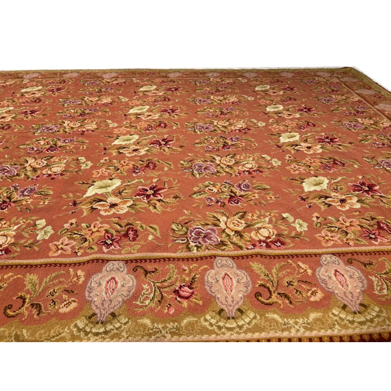 Canvello 1980S Vintage Needlepoint Flat Weave Rug - 6'7'' X 9'4''