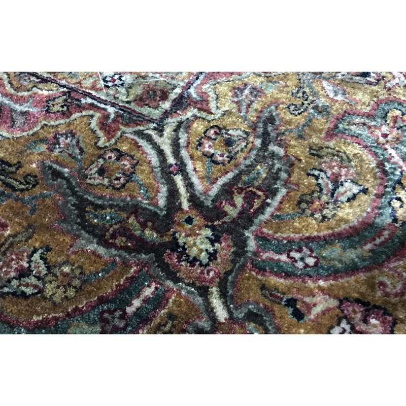 Tapis rouge et noir noué à la main de haute qualité