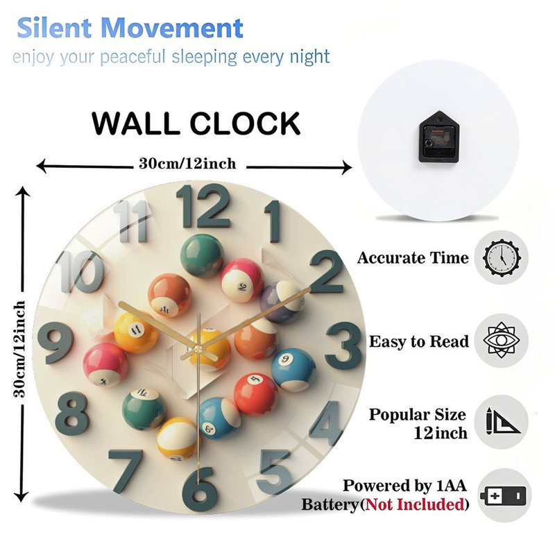 Horloge murale 12 po