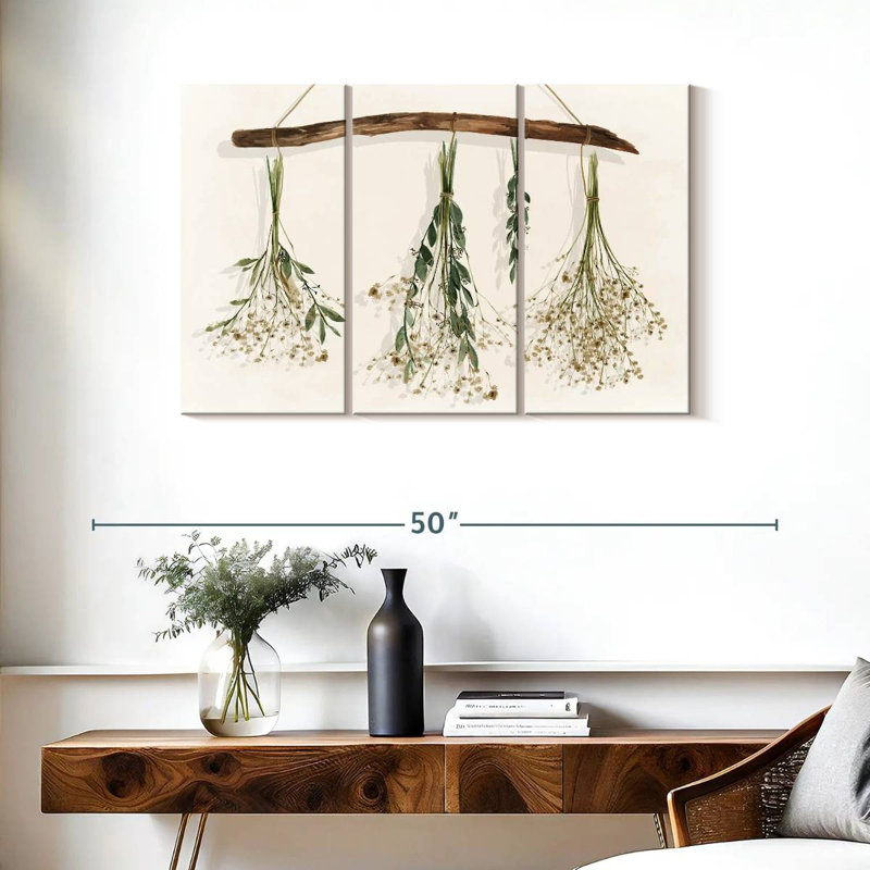 Harnek Drying Flowers, 24" H x 38" W