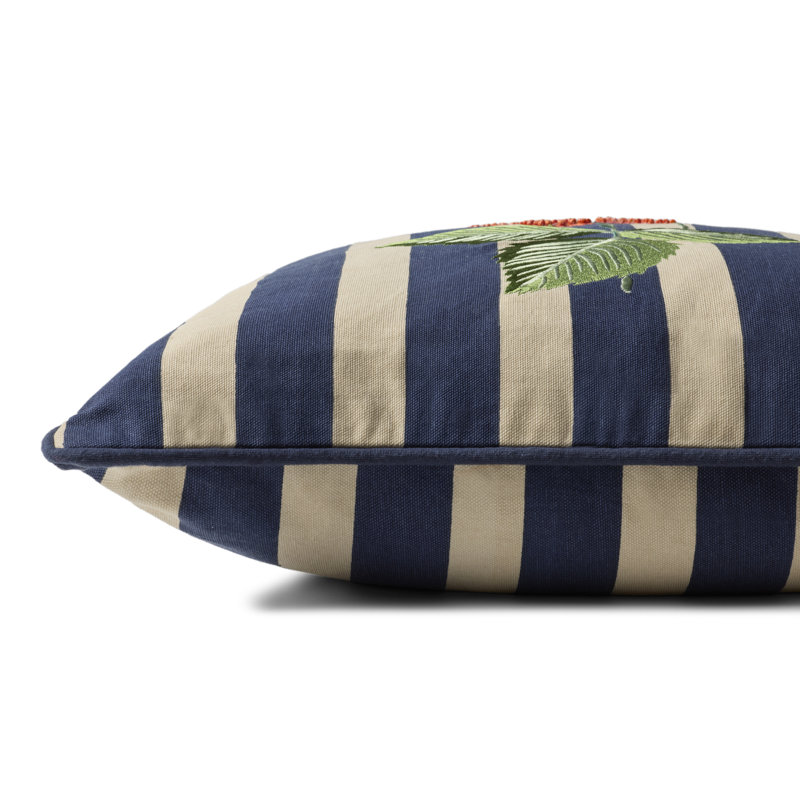 Rifle Paper Company x Loloi Raspberries Decorative Pillow Cover, Pillow Cover Only - No Insert