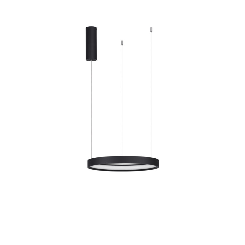 1 - Light Black LED Waggon Wheel Pendant