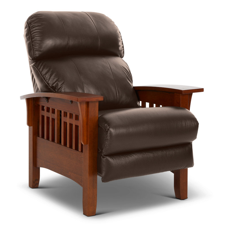 El Dorado Leather High Leg Recliner, Cozy Match Tobacco Genuine Leather