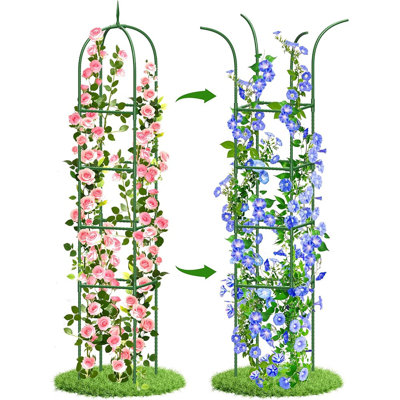 Trellis For Climbing Plants Outdoor, Garden Obelisk Rustproo...
