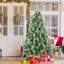 Arbre de Noël avec 92 pommes de pin - 1588 pointes, PVC mélangé et branches à aiguilles dures, structure à charnières pour une installation facile, support en métal robuste - arbre de Noël complet réaliste-138699200