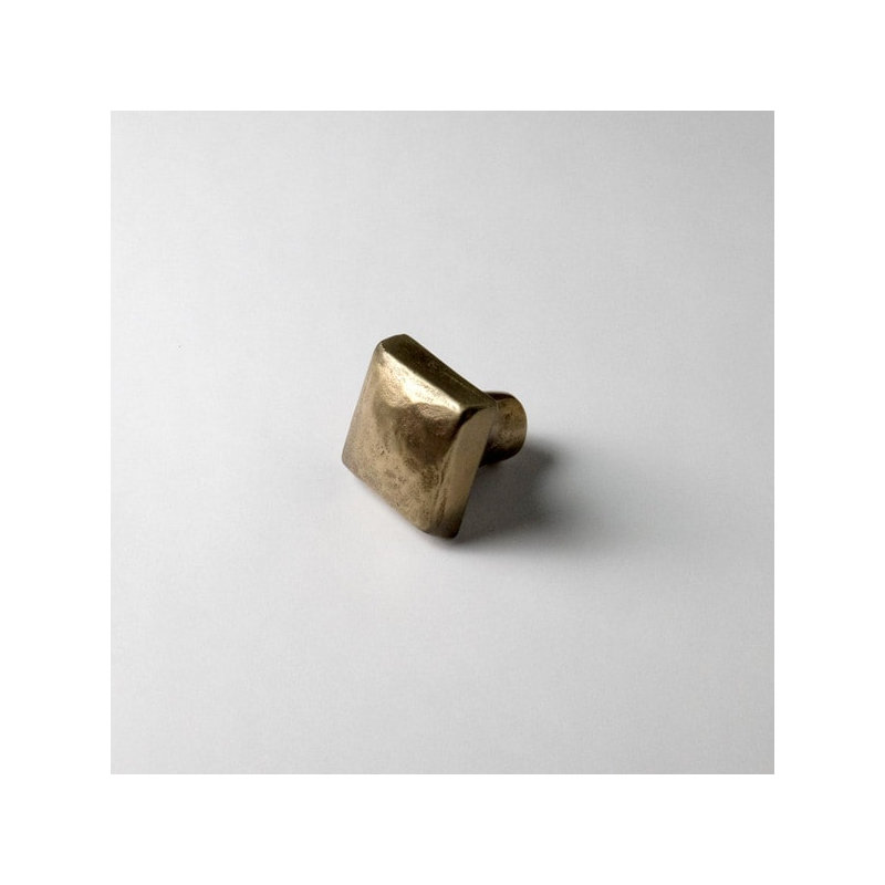 Cabochon Bronze Square Knob, Traditional Bronze