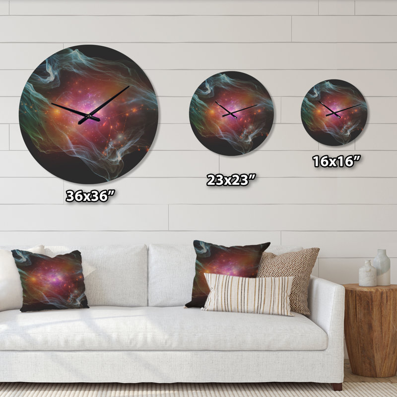 Horloge murale en bois mauve, Moyen