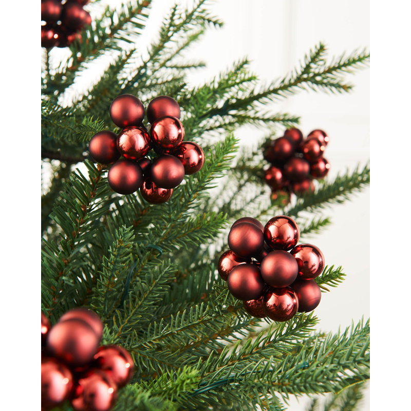 11cm Solid Colour Plastic / Acrylic Bauble, Burgundy