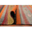 Tapis rustique à rayures Kilim 6 x 11 avec motifs dynamiques