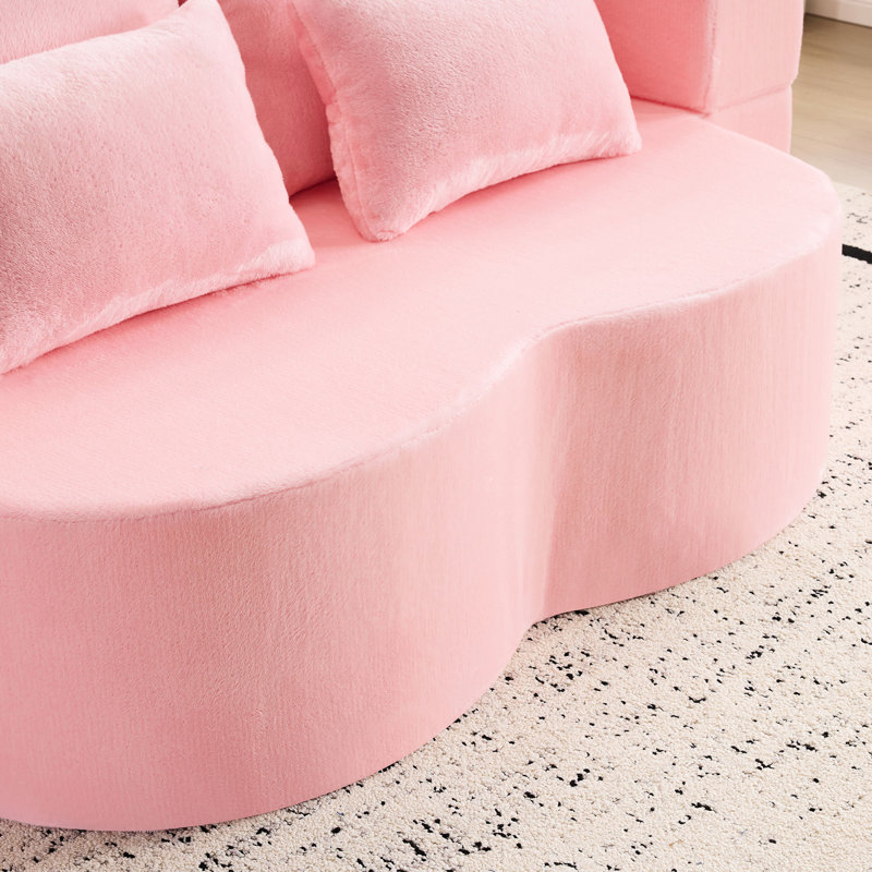 Grand canapé-lit pliable grand format - canapé-lit futon moelleux avec mousse haute densité, canapé-lit convertible, fausse fourrure douce, parfait pour le salon, la chambre à coucher et la chambre d'amis