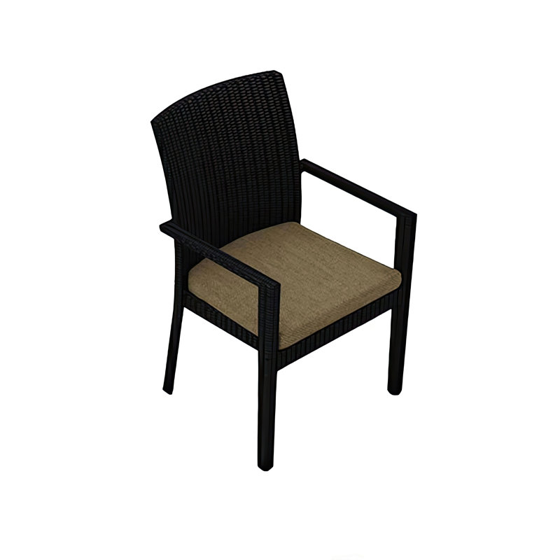 Urbana Outdoor Dining Armchair, Canvas Heather Beige Sunbrella® Canvas