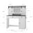 Farmhouse Dressing Table with Lighted Mirror, Adjustable Shelves, and Storage for Makeup and Accessories