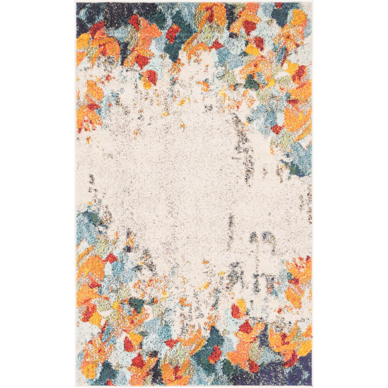 Rusland Washable Abstract Indoor Rug, Rectangle 3'3" x 5'3"