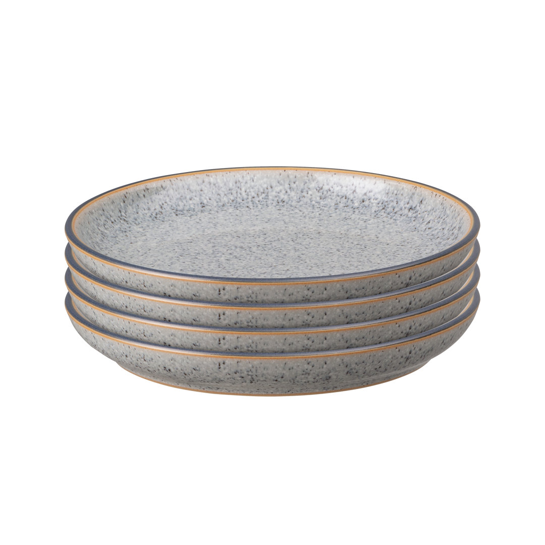 Denby Studio Grey Small Coupe Plates (Set of 4) Denby