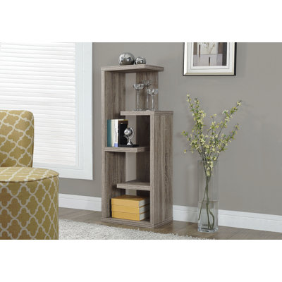 Bibliothèque, bibliothèque, étagère, 4 niveaux, H 48 po, bureau, stratifié de chambre à coucher, contemporain, moderne