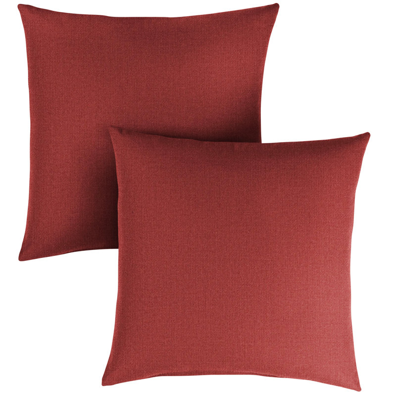 Housse et insert de coussin d'extérieur Ashbrun Sunbrella, Sunbrella - toile vert forêt, Carré de 22 po