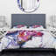 Ensemble de housse de couette à composition de marbre peint à la main designart-35228175