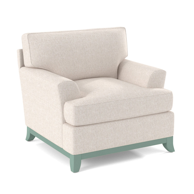 Oaks Way Armchair, White Sugar Performance; 0863-91, Nickel