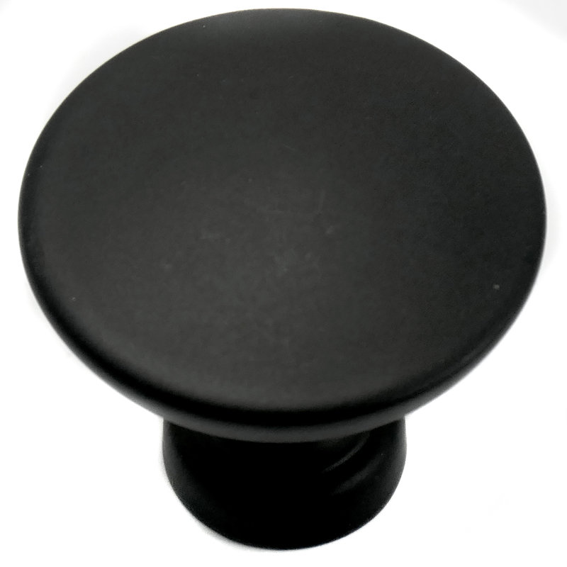 Poignée ronde de 1 1/5 po de diamètre, Noir mat