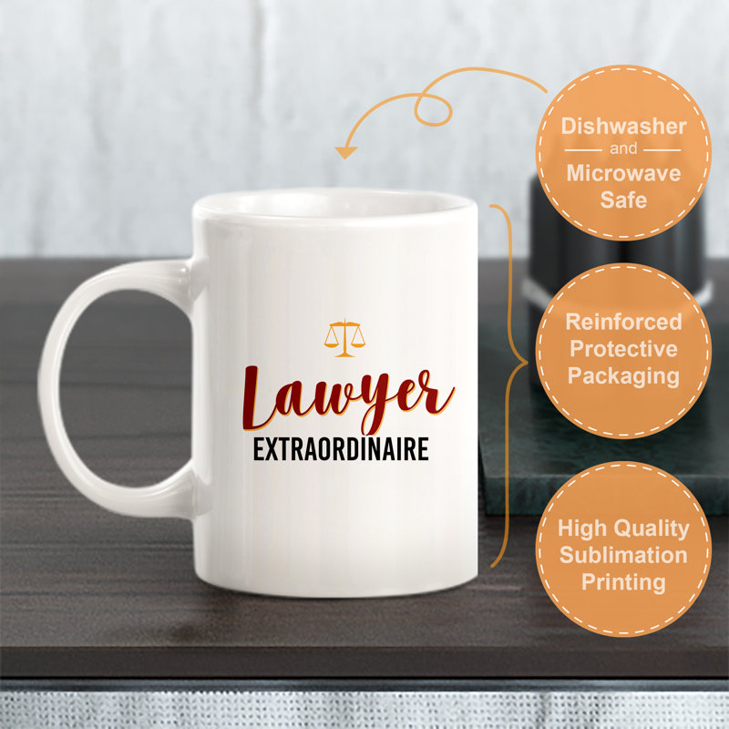 Tasse à café Tara Lawyer Extraordinaire, Ensemble de verres à lait, Céramique